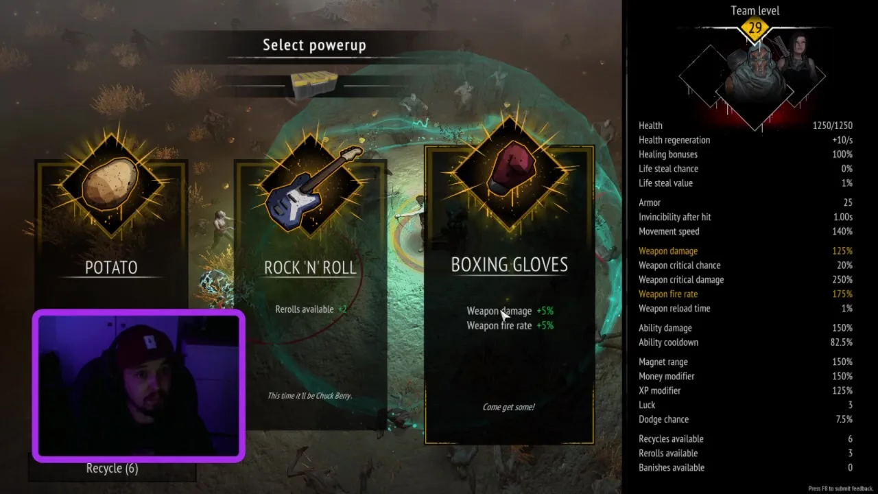 Yet Another Zombie Survivors Potato appearing in a chest pick-one offer