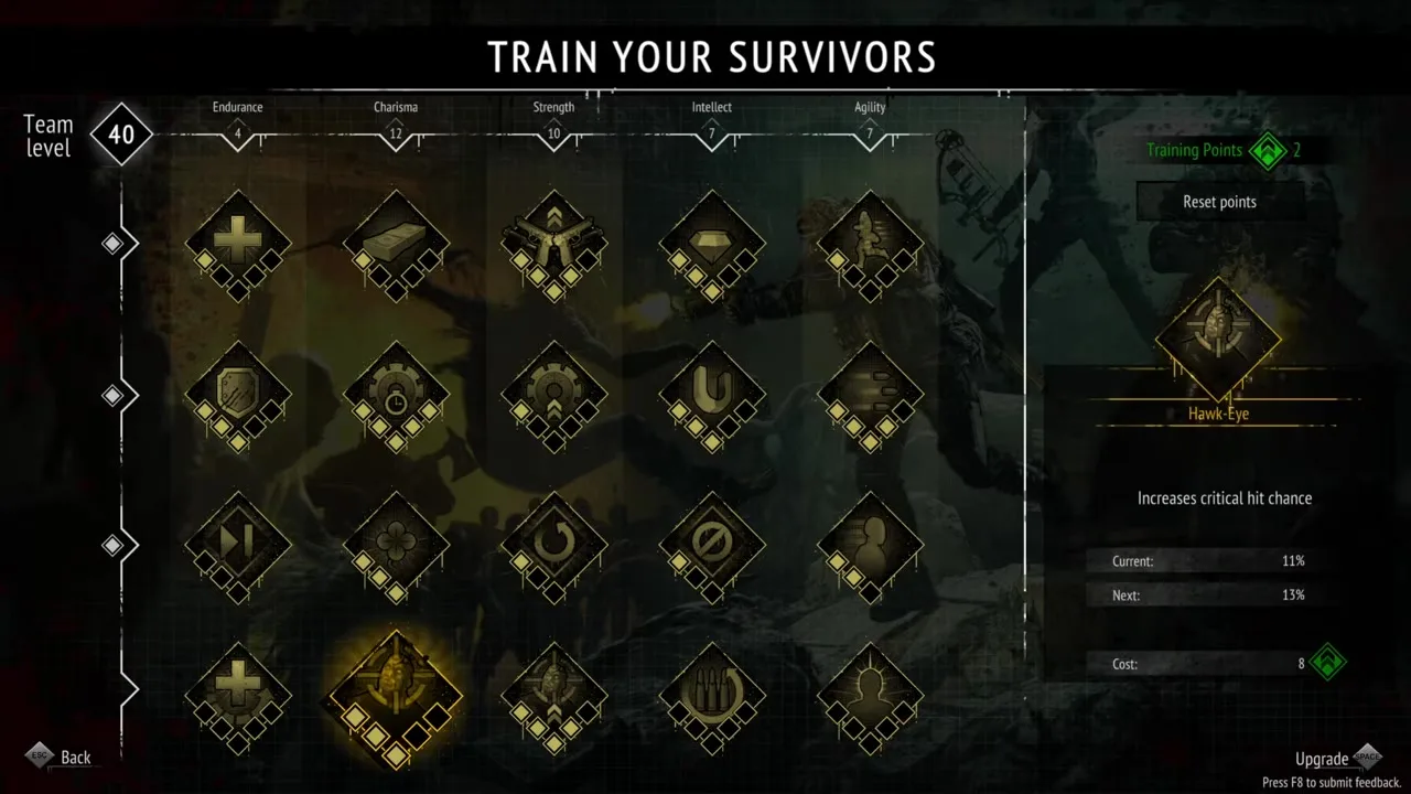 Yet Another Zombie Survivors Training reset and prerequisite rows